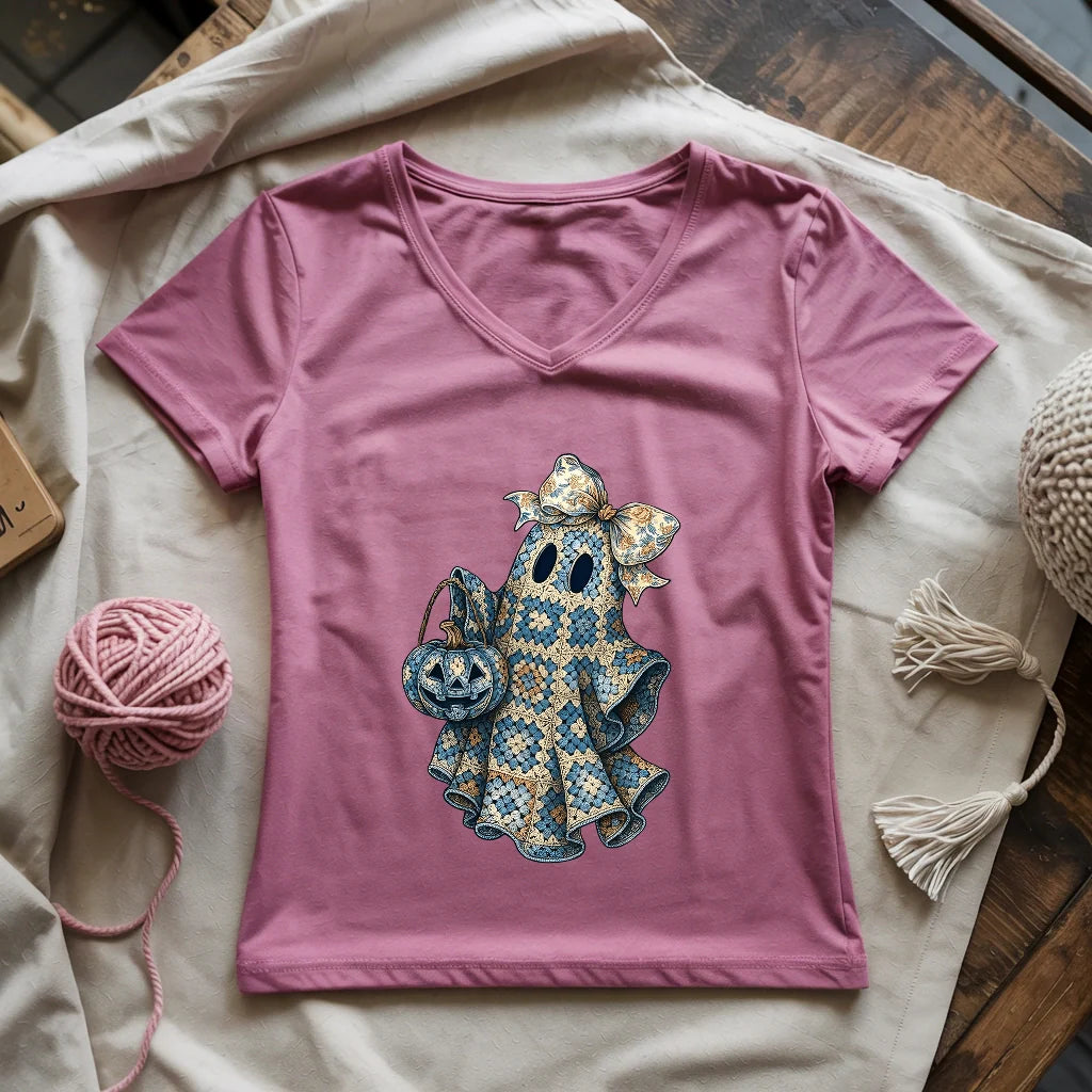 Granny Ghost Lady V-neck